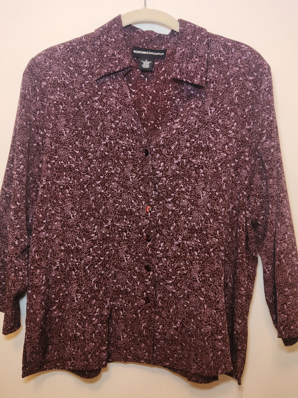 Nordstrom Men Floral Button-Up Shirt - Burgundy